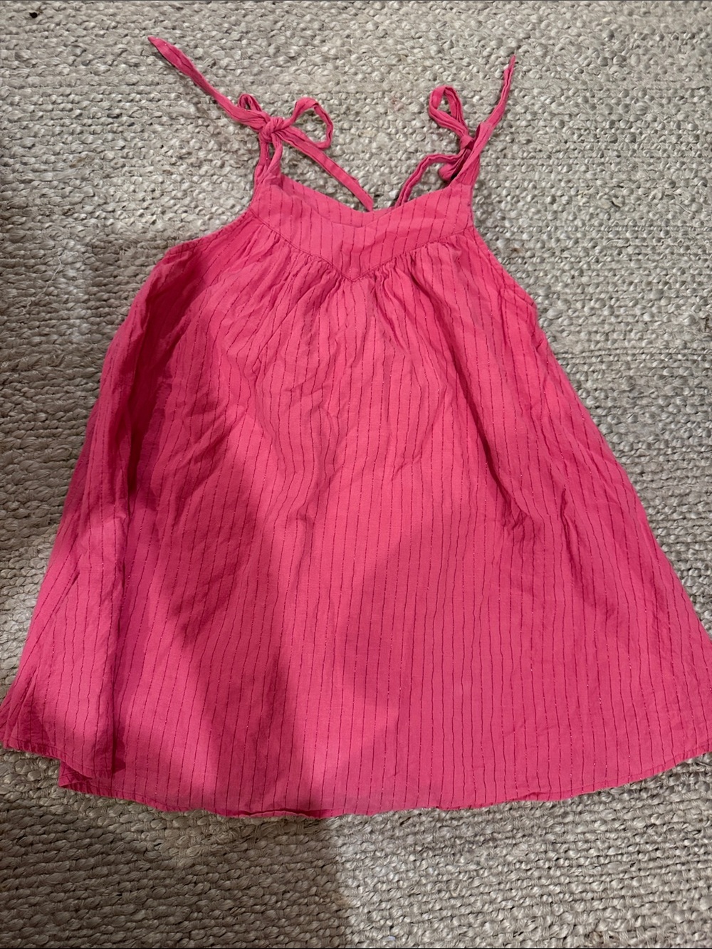 Pink Chicken Bright Pink Tie-Shoulder Summer Dress